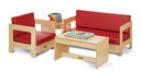 Living Room Coffee Table- with Red Living Room Set (Thumbnail)