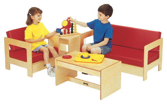 Living Room Coffee Table- with Red Living Room Set- Model