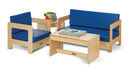Living Room Coffee Table- with Blue Living Room Set (Thumbnail)