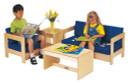 Living Room Coffee Table- with Blue Living Room Set- Model (Thumbnail)
