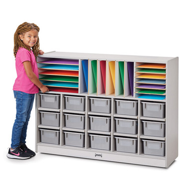 Sectional Cubbie-Tray Mobile Unit - with Trays- Model