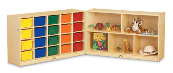 20 Cubbie-Tray Fold-n-Lock - with Clear Trays