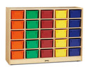 25 Cubbie-Tray Mobile Storage - with Colored Trays (Thumbnail)