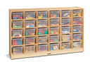 30 Cubbie-Tray Mobile Storage - with Clear Trays (Thumbnail)