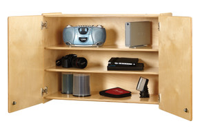 Lockable Wall Cabinet- Open Doors Lockable Wall Cabinet- Open Doors