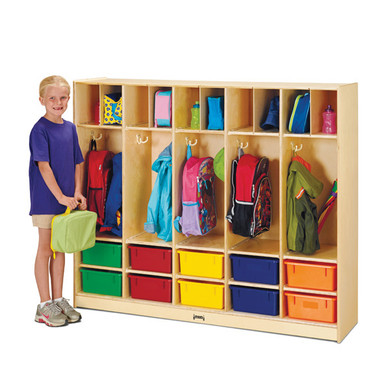 Large Locker Organizer – with 10 Colored Tubs- Model