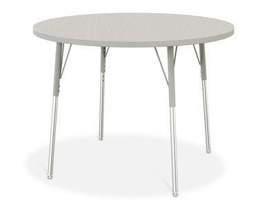 Round Activity Table - 42" Diameter&comma; A-height - Freckled Gray/Gray/Gray Color Option