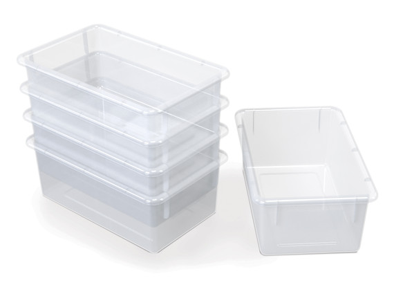 Clear Cubbie-Tray Stack