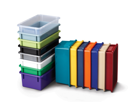 Colored Cubbie Tray Stack